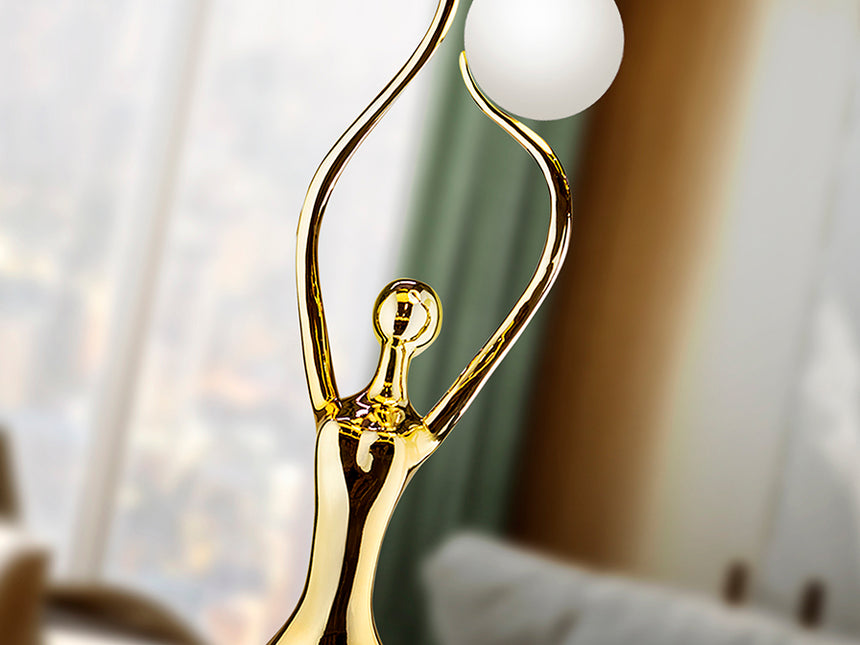 Lámpara de pie escultura bolas Schuller El Árbol 1 luz oro brillo y negro 3000K 84cm 715638 - imagen 4
