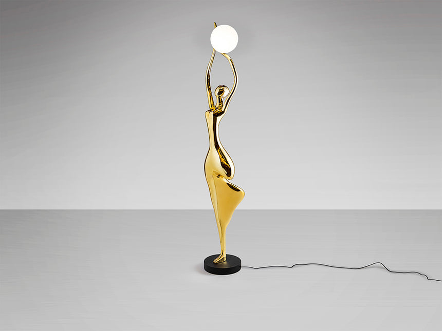 Lámpara de pie escultura bolas Schuller El Árbol 1 luz oro brillo y negro 3000K 84cm 715638 - imagen 6