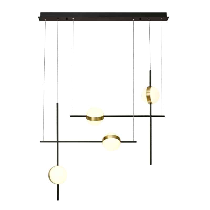 Mantra Cuba Lámpara de techo colgante LED dorado, negro 7160