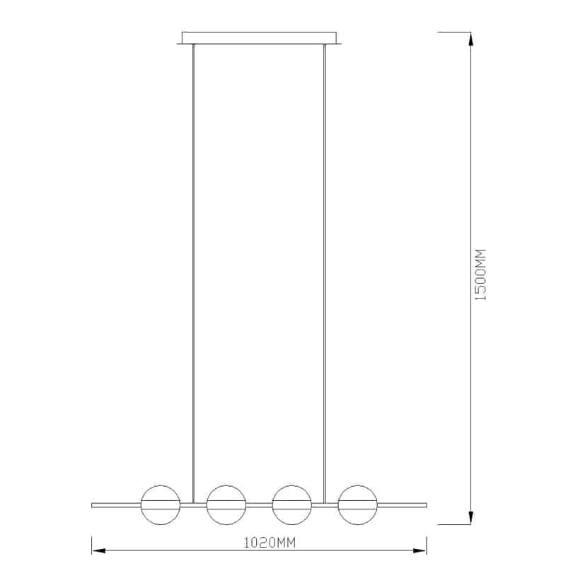 Mantra Cuba Lámpara de techo colgante LED dorado, negro 7161