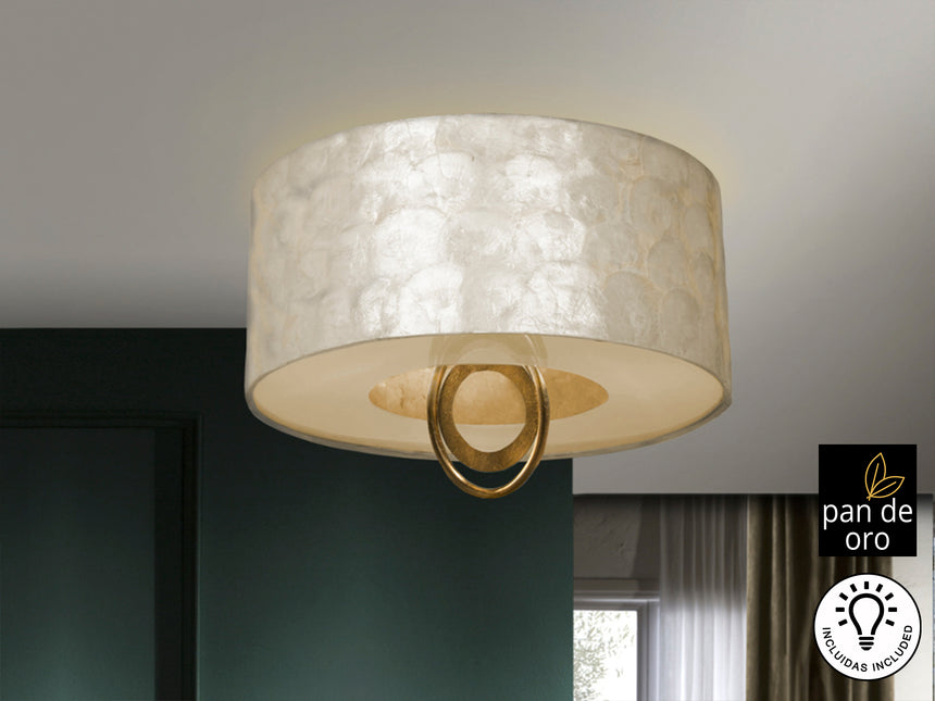 Plafón Schuller Edén 3 luces pan de oro y negro Ø40cm 7 - vista 2