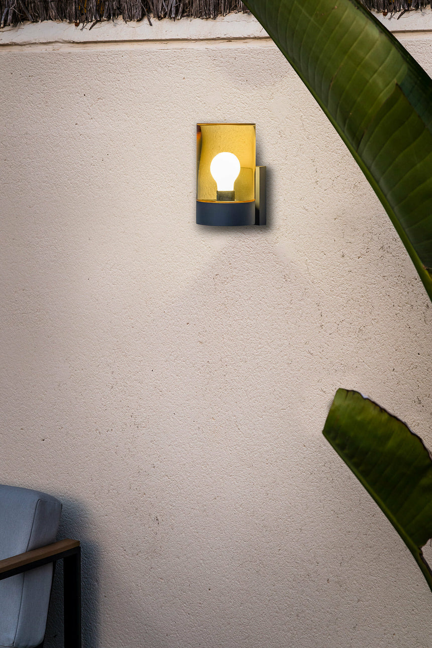 Faro KILA Dark gray amber wall lamp 71745