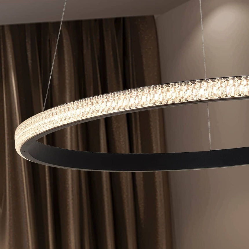 Schuller Ring Pendant Light with 1 Ring, Black 717526