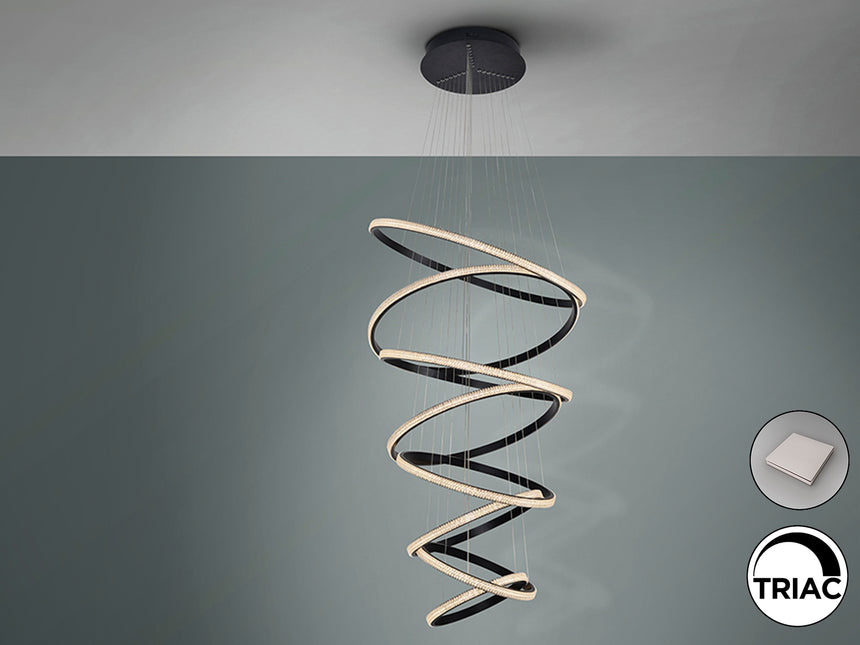 Lámpara de techo colgante de 8 aros Schuller Ring grand - ambiente