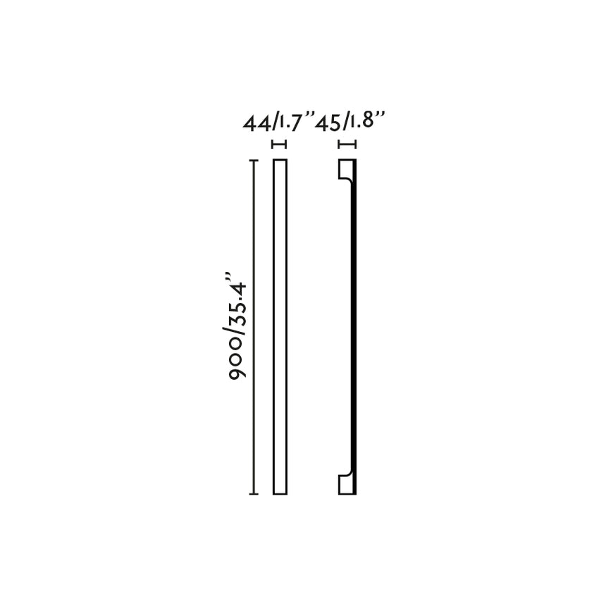 Aplique de exterior Faro Lime 90cm LED negro 2700-4000K IP65 regulable CCT 8W translúcido 71803