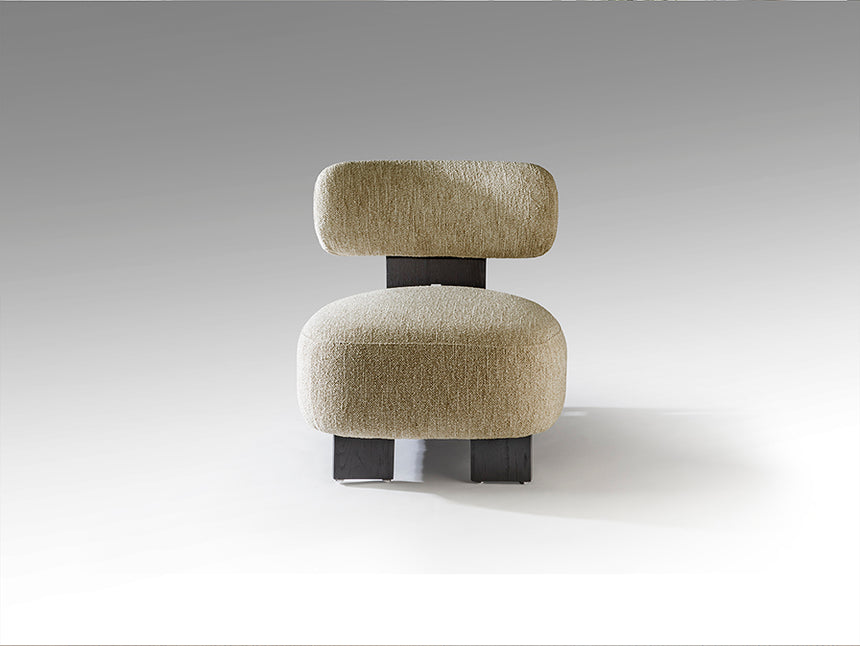Sillón butaca Schuller Topaz negro jaspeada y madera 71x78cm 718745 - imagen 6