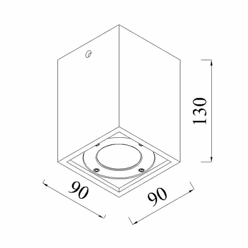 Mantra Levi Foco Techo IP65 gris oscuro 7187
