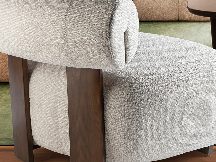 Sillón butaca Schuller Naomi nogal madera 76x69cm 718813