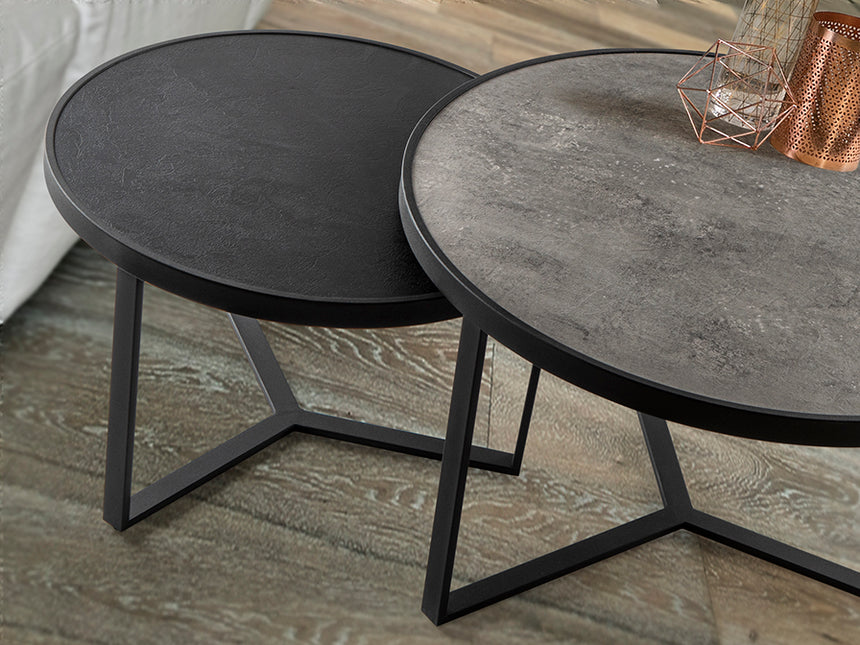 Schuller Naira Set Mesas Pequeña gris negro 719124