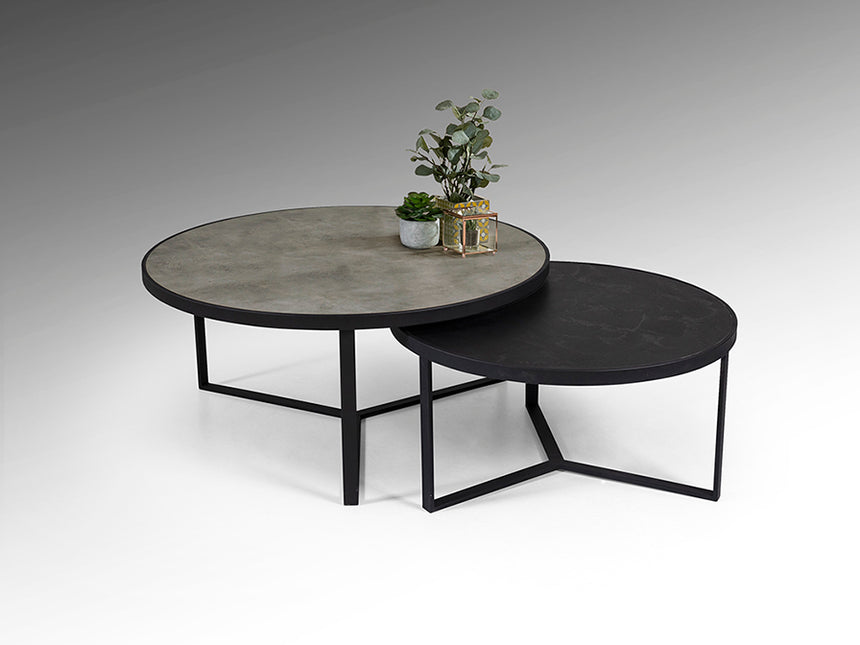 Schuller Naira Set Mesas T gris negro 719218