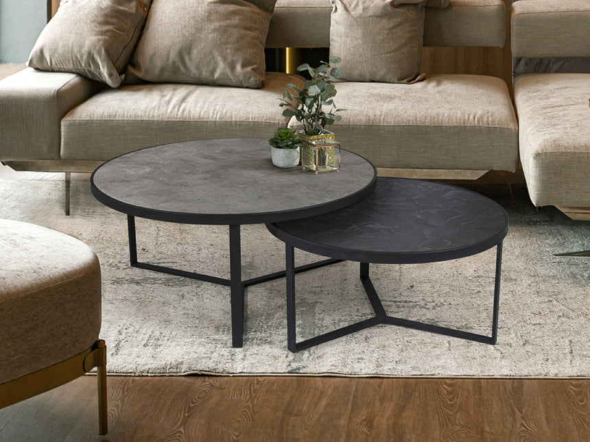 Mesas de centro Schuller Naira negro y gris 120x41cm 719218