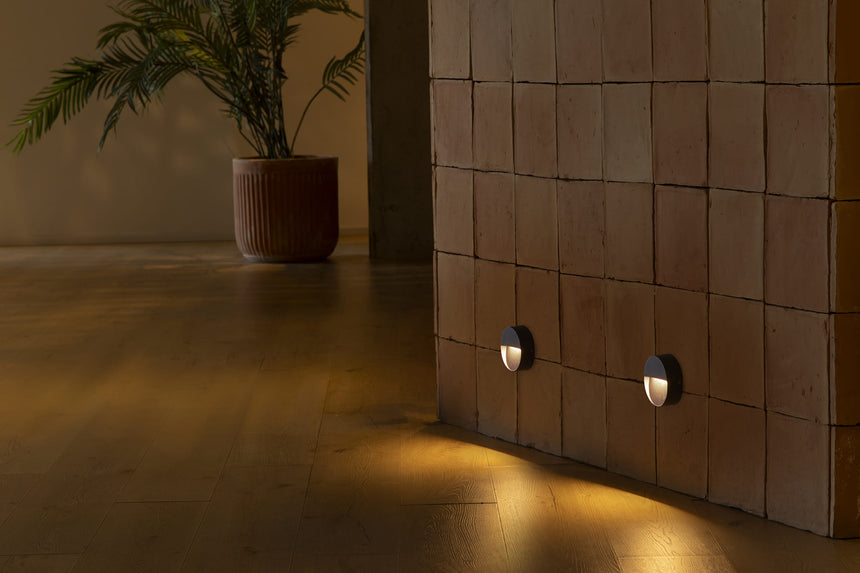 Aplique de exterior Faro Dune LED blanco brillo 2200-4000K IP65 120° CCT redondo 3W 71960