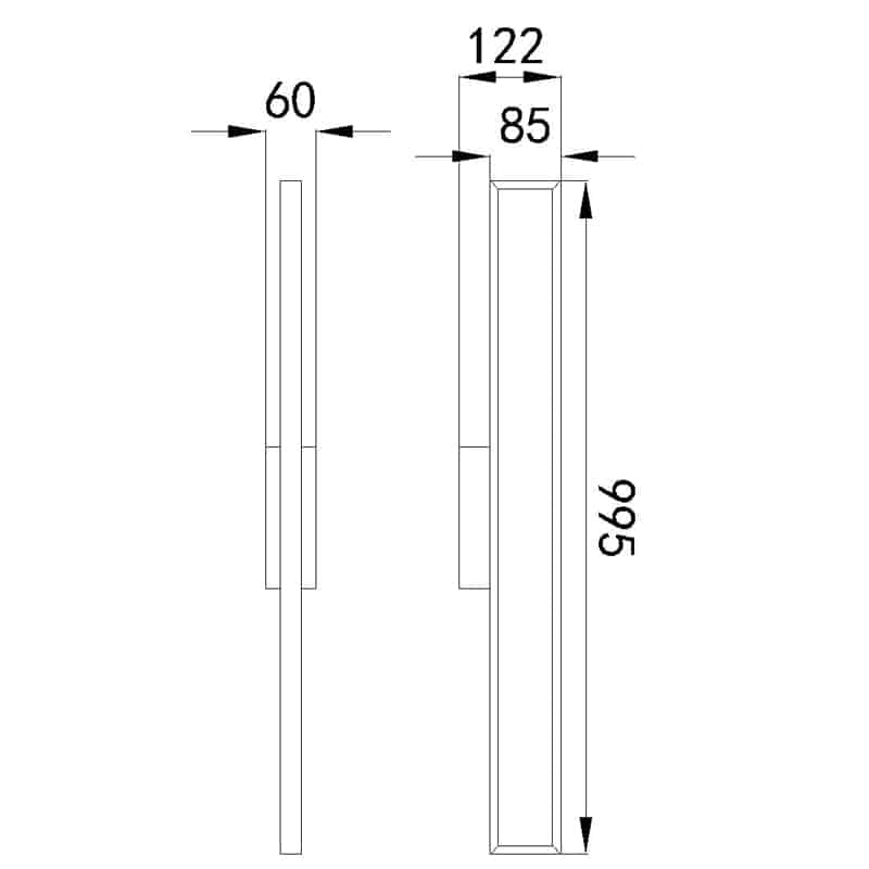 Plano de medidas - Mantra Durban Aplique LED blanco 7199