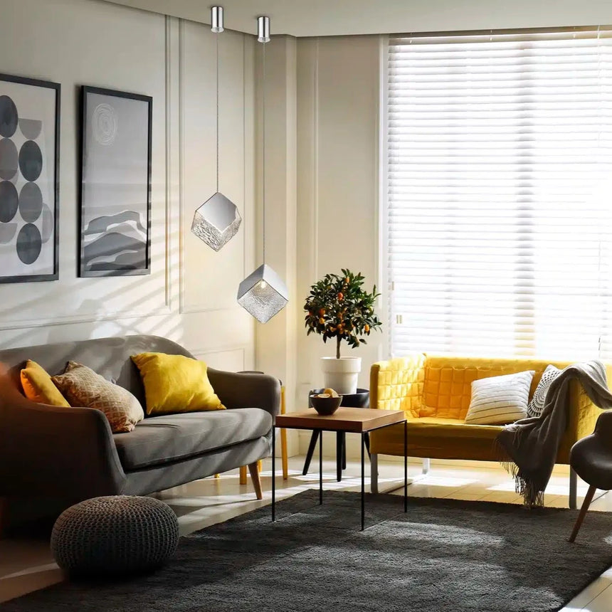 Schuller Priscila Lámpara de techo colgante de 1 luz cromo 720120