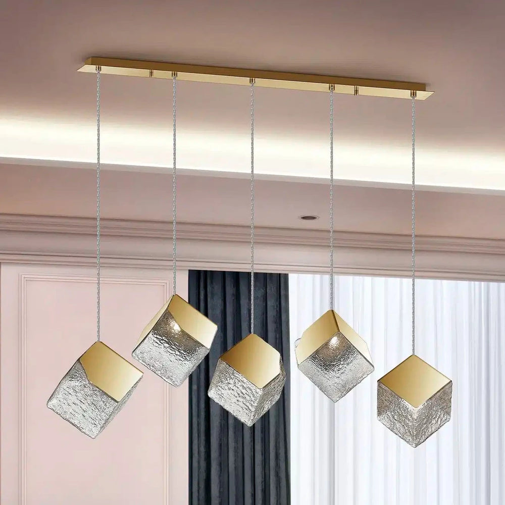 Schuller Priscila 5-Light Gold Pendant Ceiling Lamp 720595