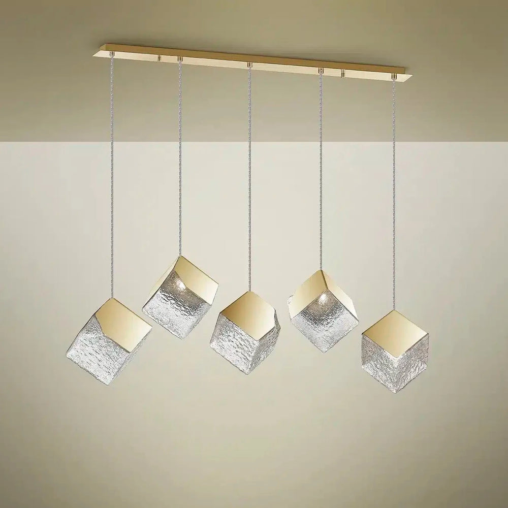 Schuller Priscila 5-Light Gold Pendant Ceiling Lamp 720595