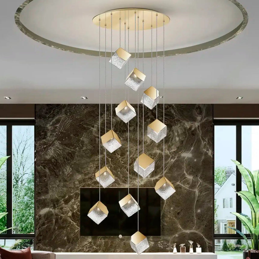 Schuller Priscila Lámpara de techo colgante de 12 luces oro 721257