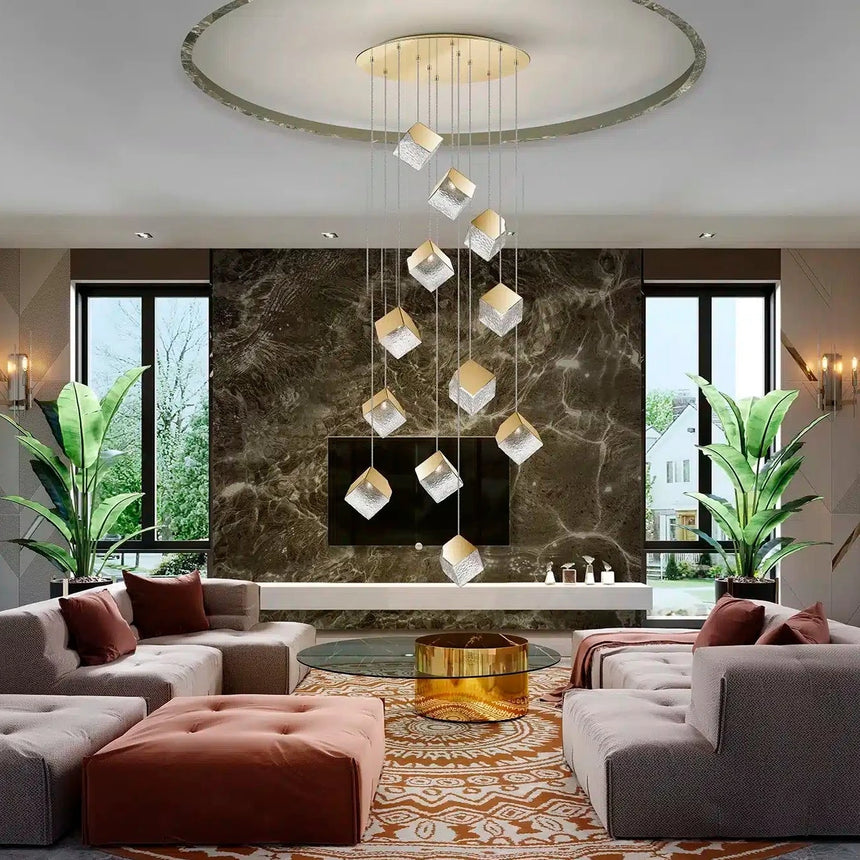 Schuller Priscila Lámpara de techo colgante de 12 luces oro 721257