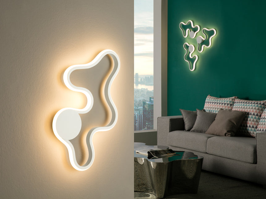 Plafón/Aplique de pared Schuller Marea LED blanco acero - vista 2