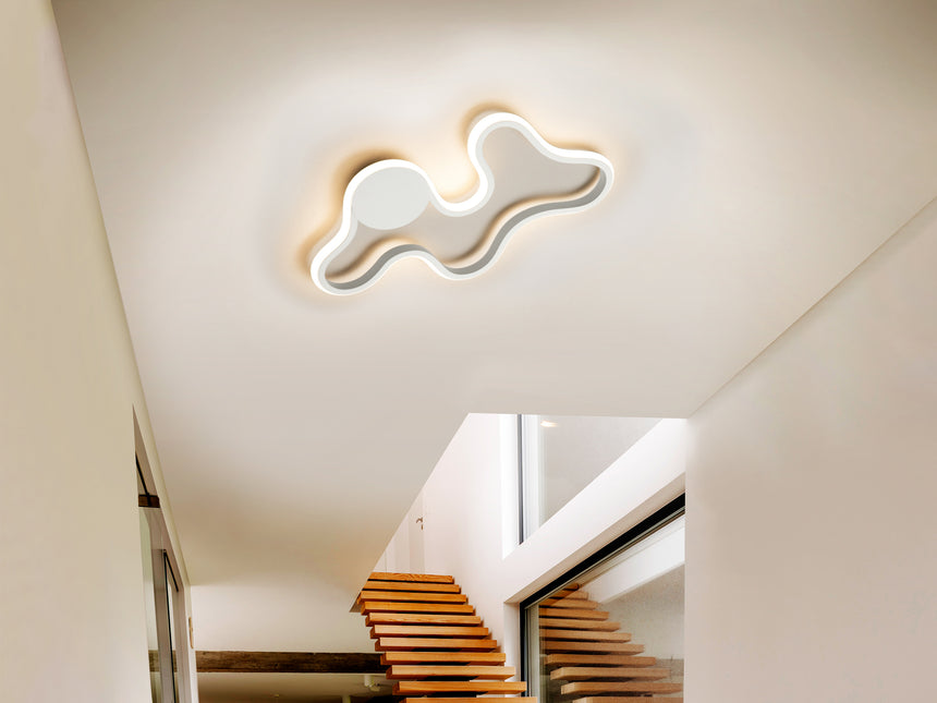 Plafón/Aplique de pared Schuller Marea LED blanco acero - vista 4