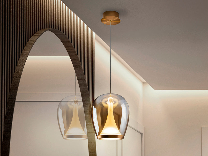 Schuller Suspiro Lamp Gold/Amber D25 724524