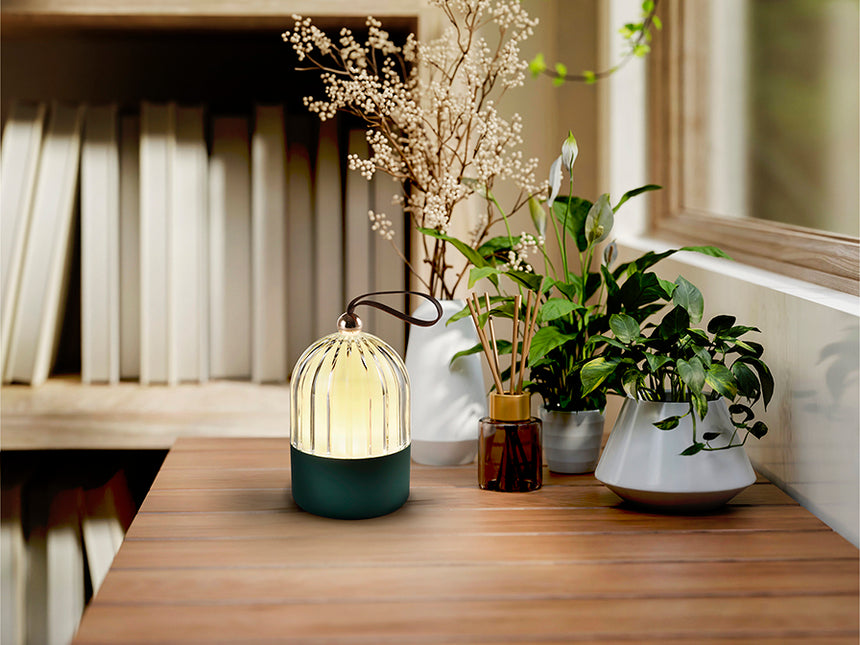 Lámpara de sobremesa Schuller Chiqui LED verde CCT portátil 15cm 724692 - imagen 3