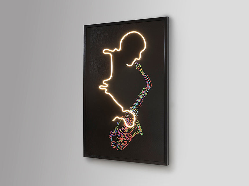 Schuller Saxofon Cuadro con luz LED 80x120 724739