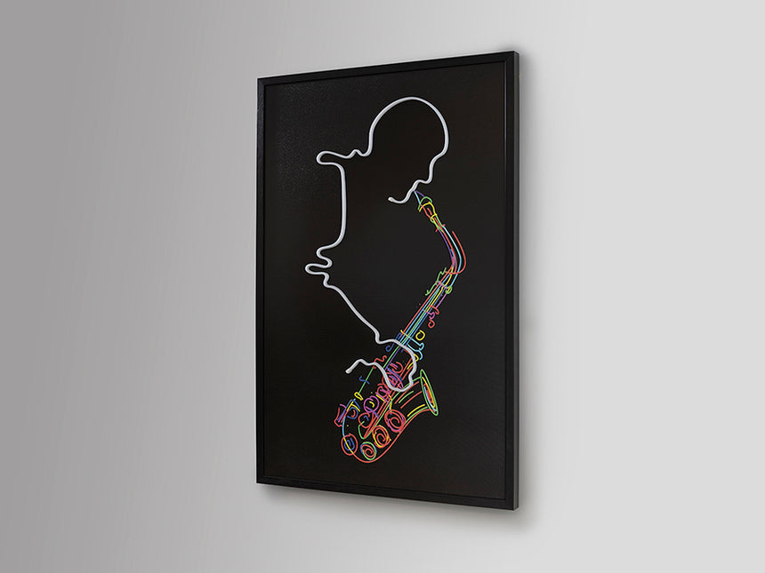 Schuller Saxofon Cuadro con luz LED 80x120 724739