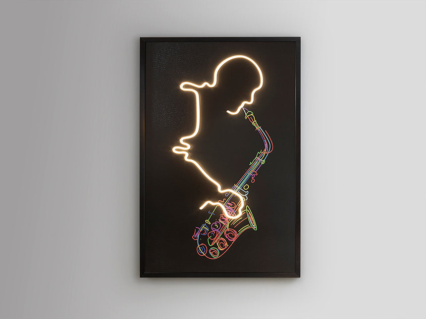 Schuller Saxofon Cuadro con luz LED 80x120 724739