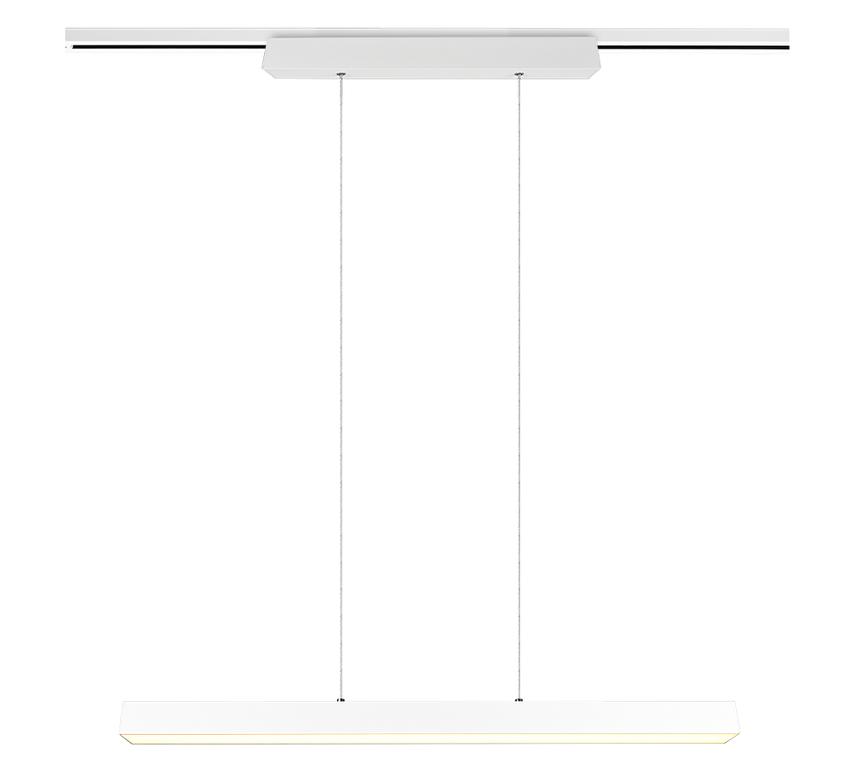 Lámpara de techo colgante Trio DUOline LED blanco mate 3000K regulable 180cm 730