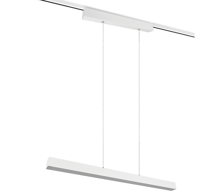 Lámpara de techo colgante Trio DUOline LED blanco mate 3000K regulable 180cm 730