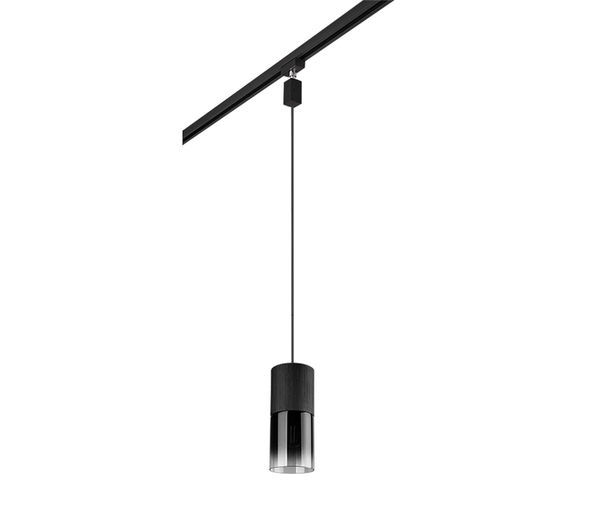 Lámpara de techo colgante Trio DUOline LED negro mate 2700K 180cm 73060132