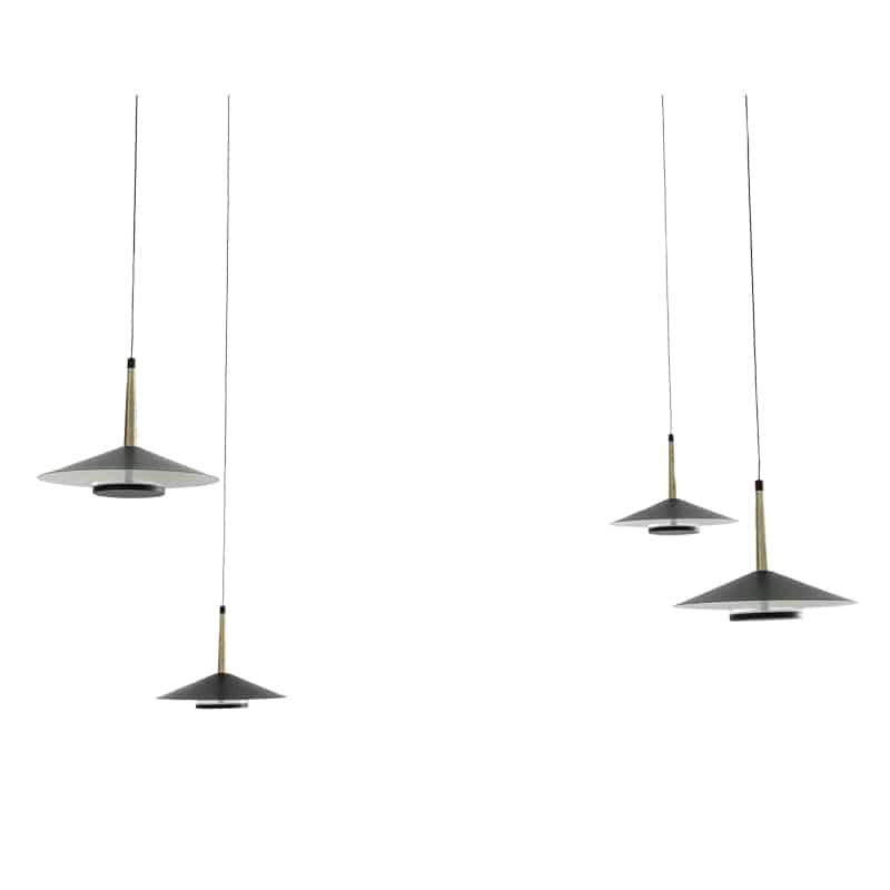 Mantra Orion Lámpara de techo colgante LED 4* negro, dorado 7307