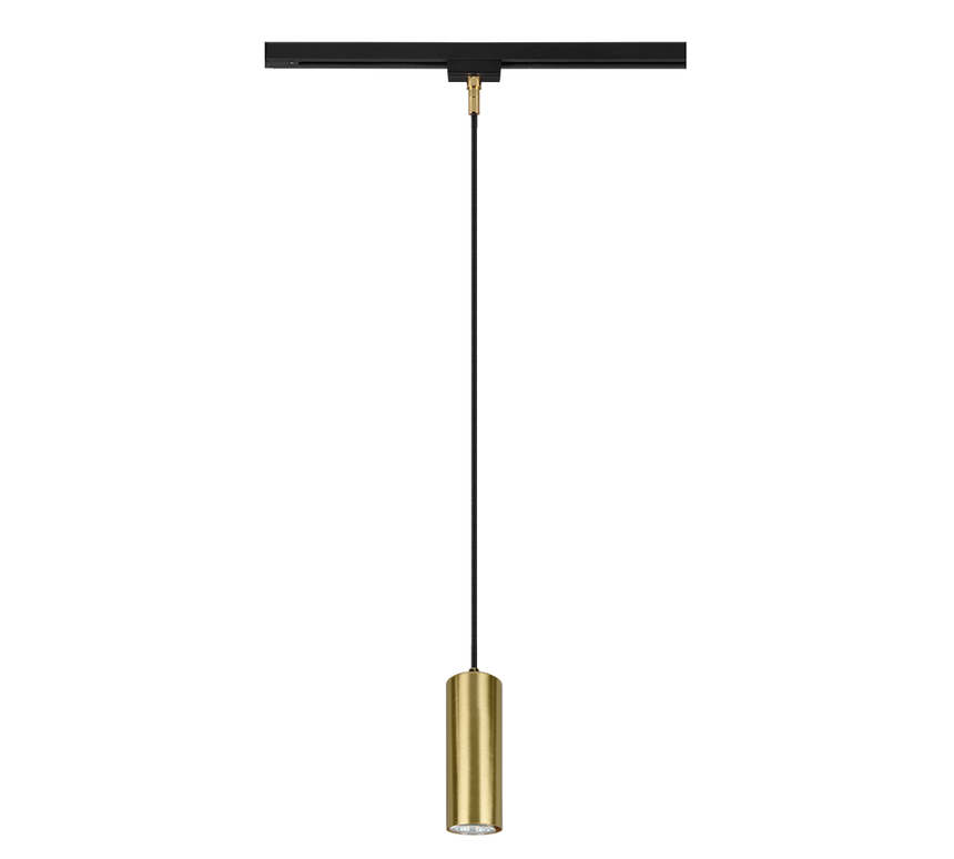 Lámpara de techo colgante Trio DUOline LED latón mate 3000K 180cm 73240108