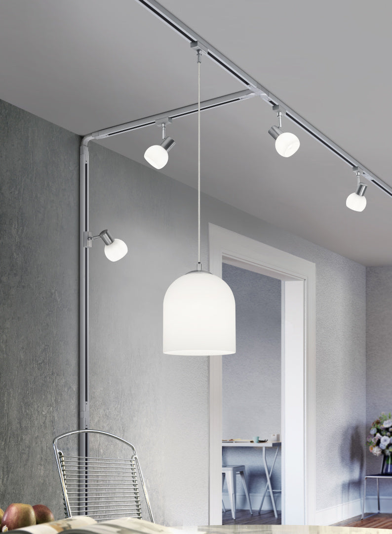 Lámpara de techo colgante Trio DUOline LED blanco 3000K 180cm 73520101