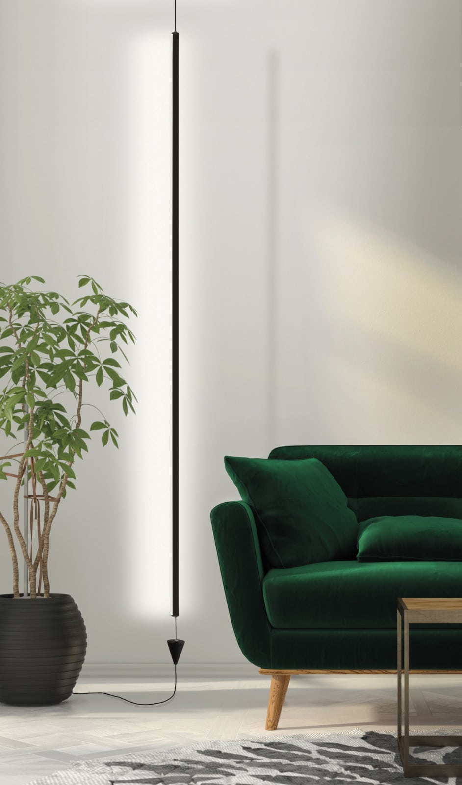Mantra Vertical Floor Stand LED Dimable black 7352