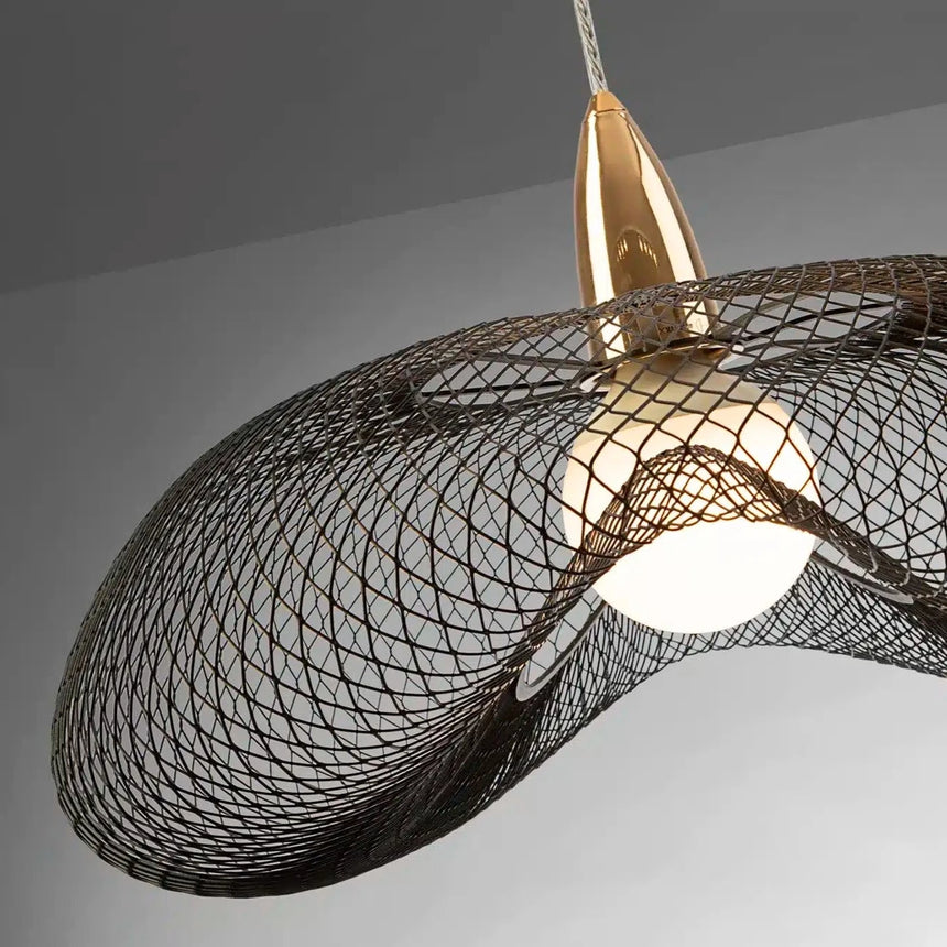 Schuller Forma Lámpara de techo colgante de 1 luz oro y negro 735971