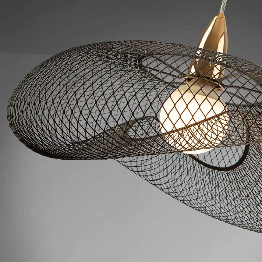 Schuller Forma Lámpara de techo colgante de 1 luz oro y negro 735971