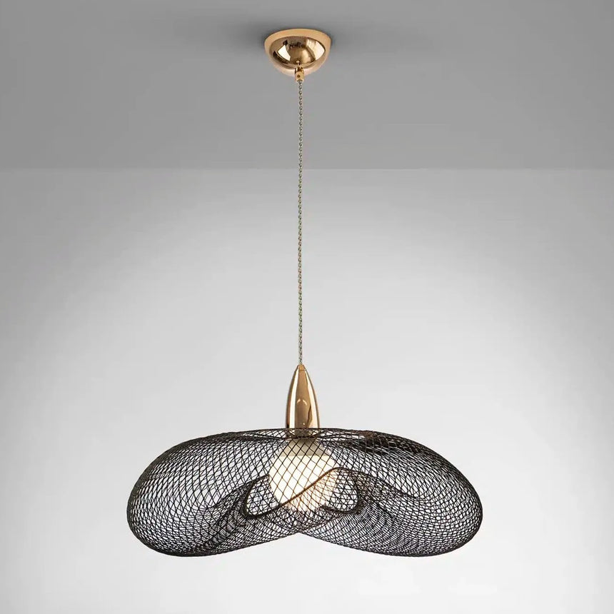 Schuller Forma Lámpara de techo colgante de 1 luz oro y negro 735971