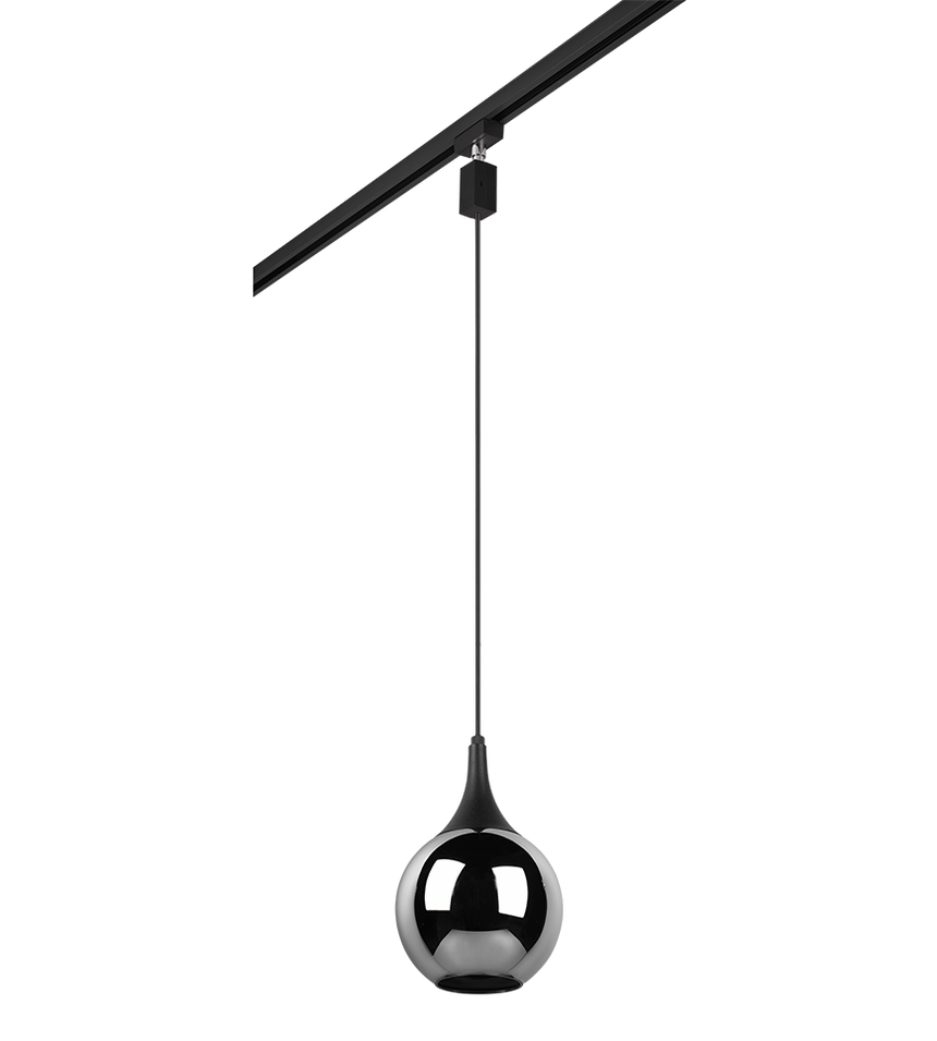 Lámpara de techo colgante Trio DUOline LED negro mate 2700K 180cm 73700132