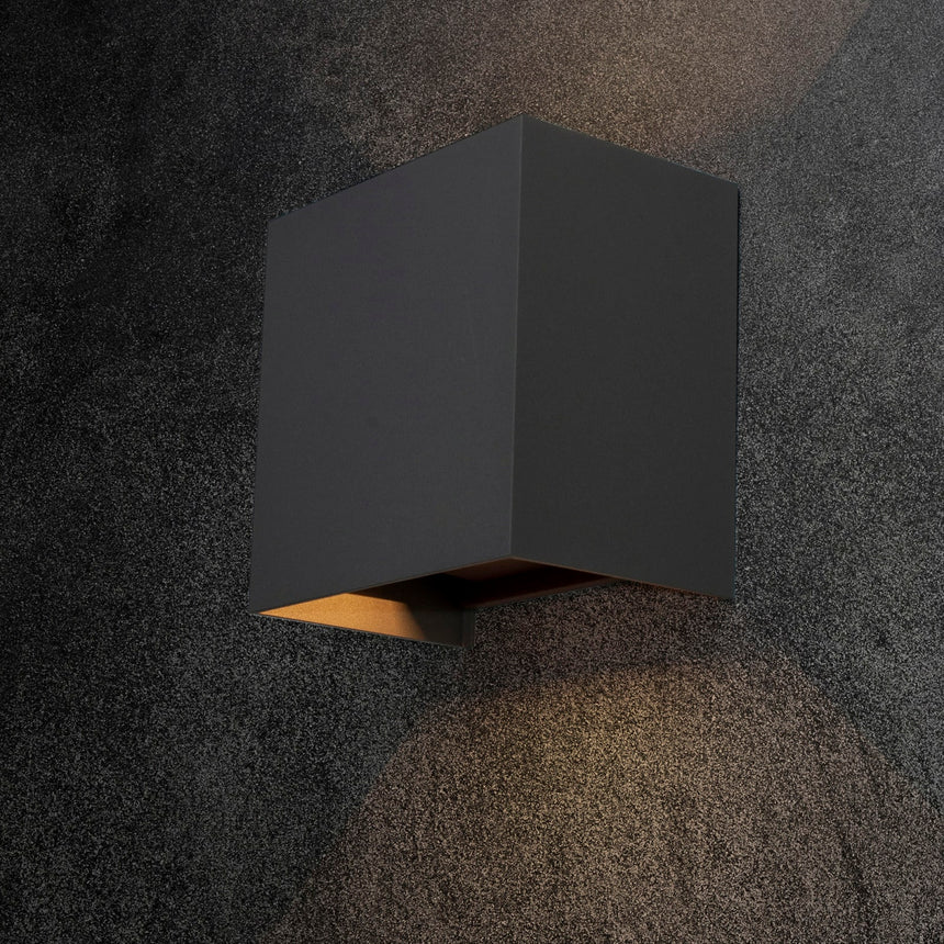 Mantra Davos Lámpara de pared aplique LED negro arena 6524 - en ambiente