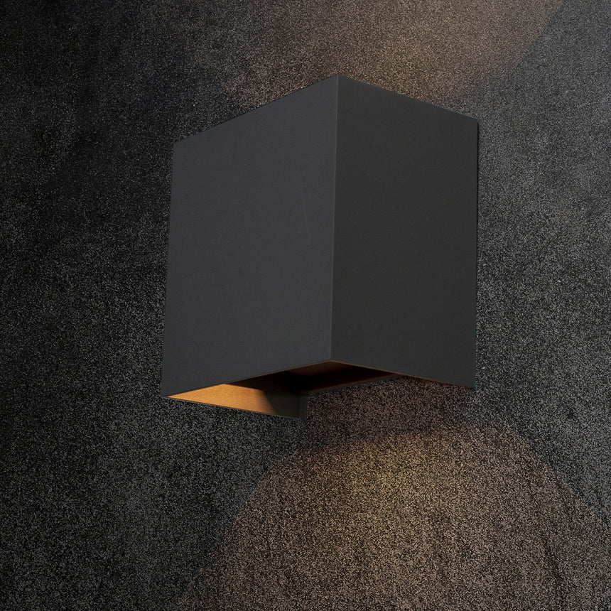 Mantra Davos XL LED outdoor wall light 2x10W 3000K IP65 dark gray 7435