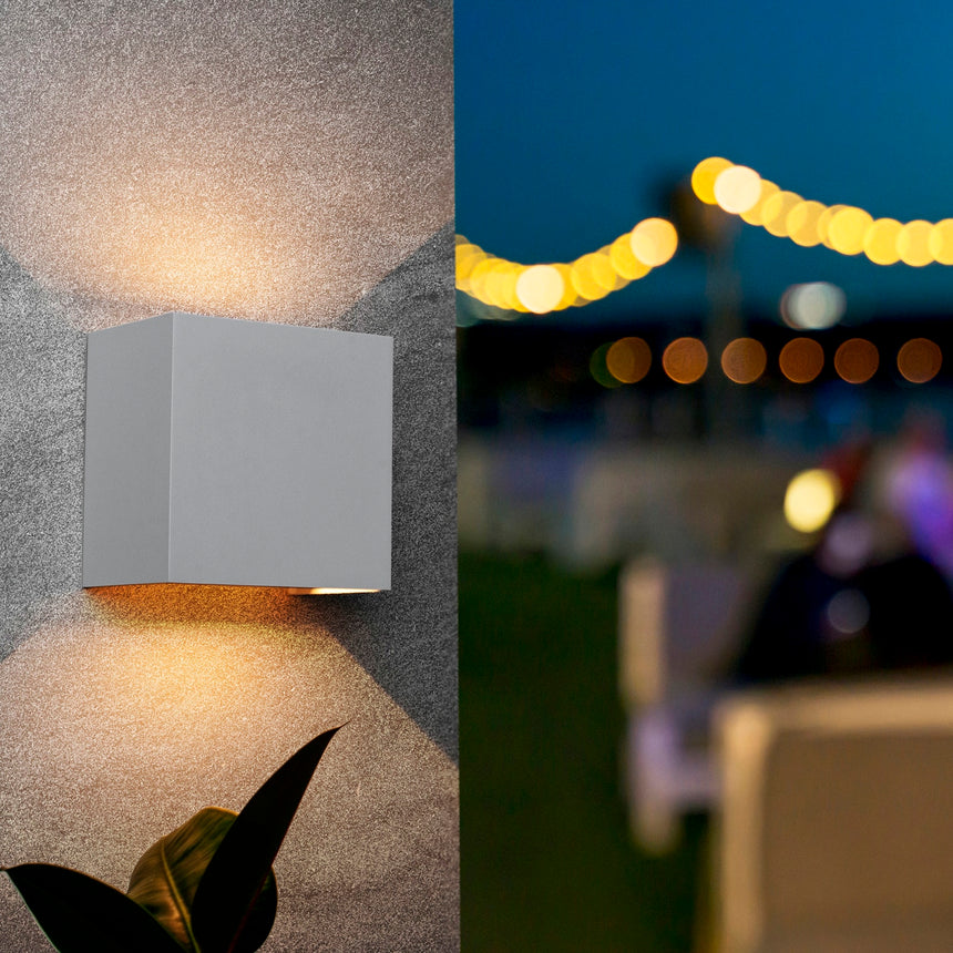 Mantra Davos LED outdoor wall light IP54 beige, white 6521