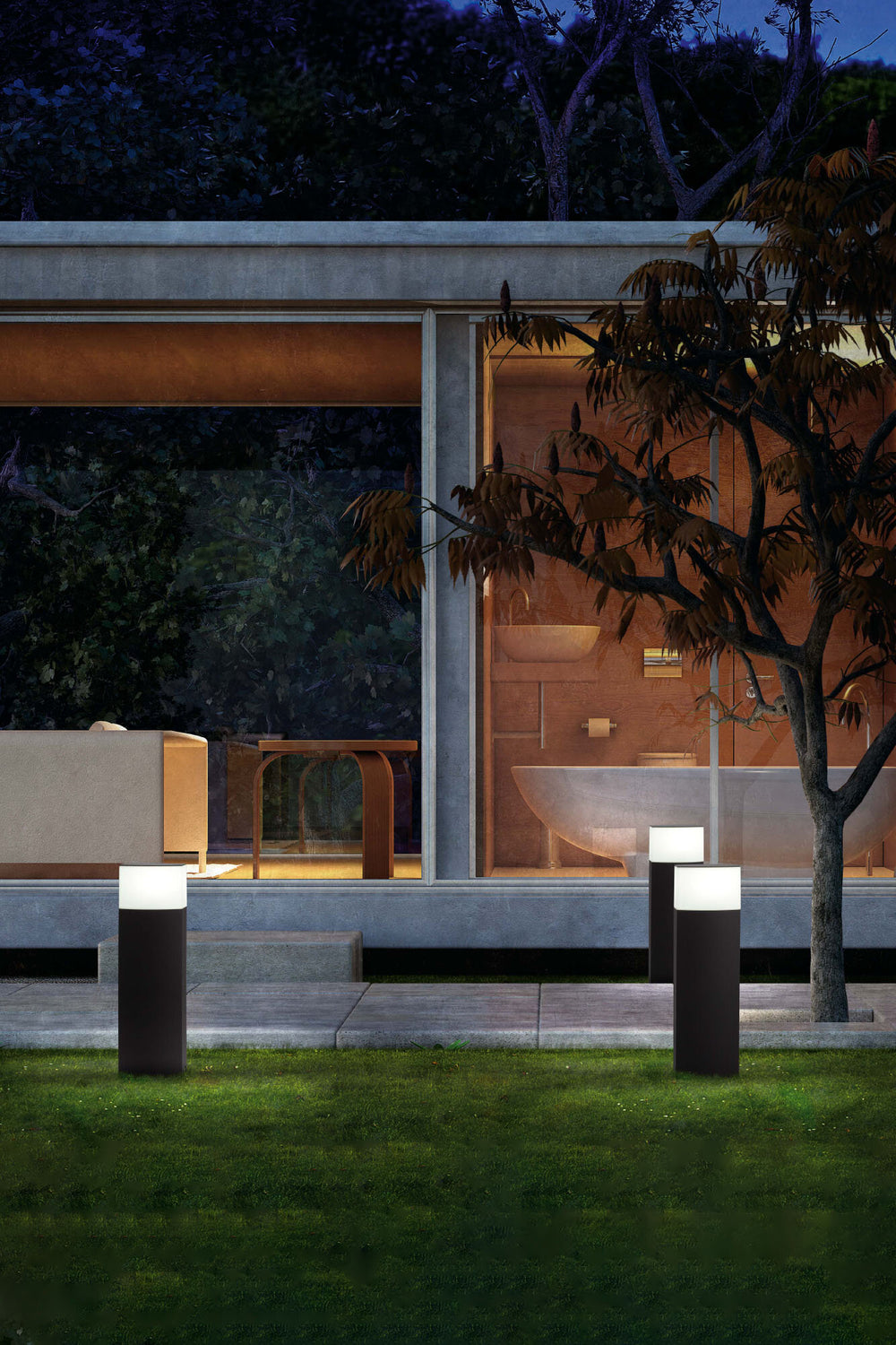 Faro Datna Baliza Gris Oscuro 1Xe27 20W H60