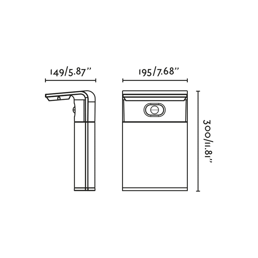 Baliza de exterior sobremuro Faro Luma 30cm LED gris oscuro 3000K IP65 120° 74457