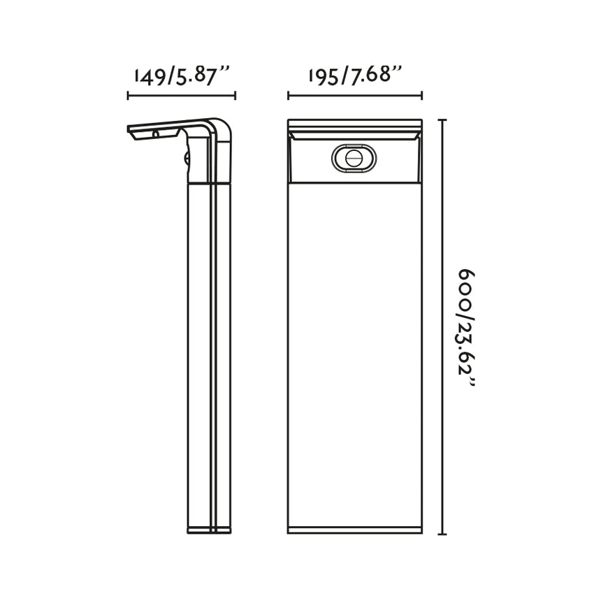 Baliza de exterior Faro Luma 60cm LED gris oscuro 3000K IP65 120° 74458