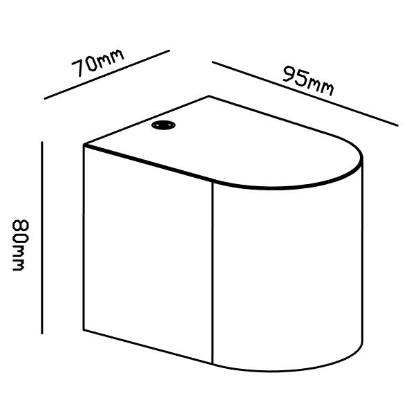 Plano de medidas - Mantra Kandanchu Lámpara de pared aplique corten 7472