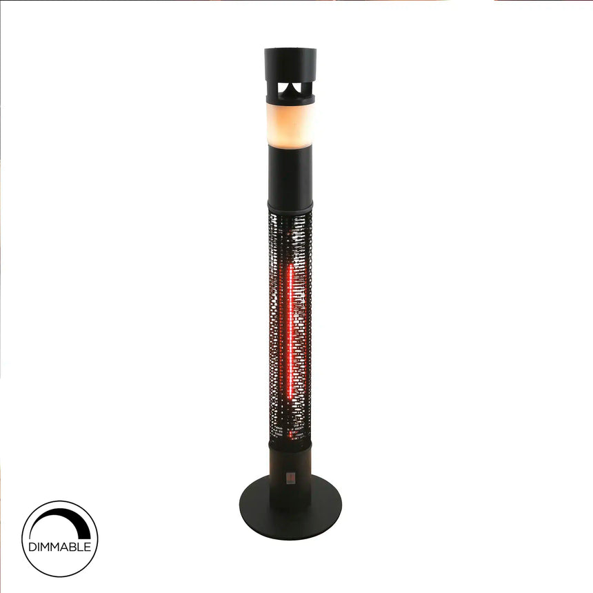 Estufa de terraza eléctrica Schuller Heat Sound LED negro 3000K con mando exterior IP55 748719 - vista alternativa