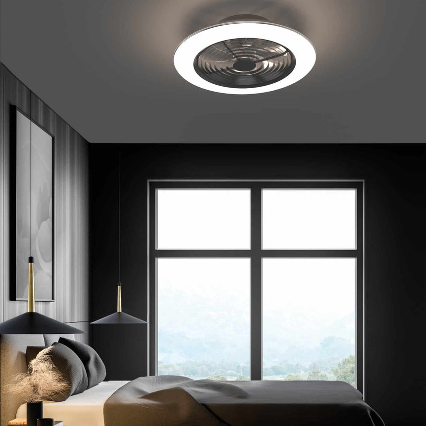 Mantra Alisio XL Plafón LED Ventilador negro 7492 - en ambiente