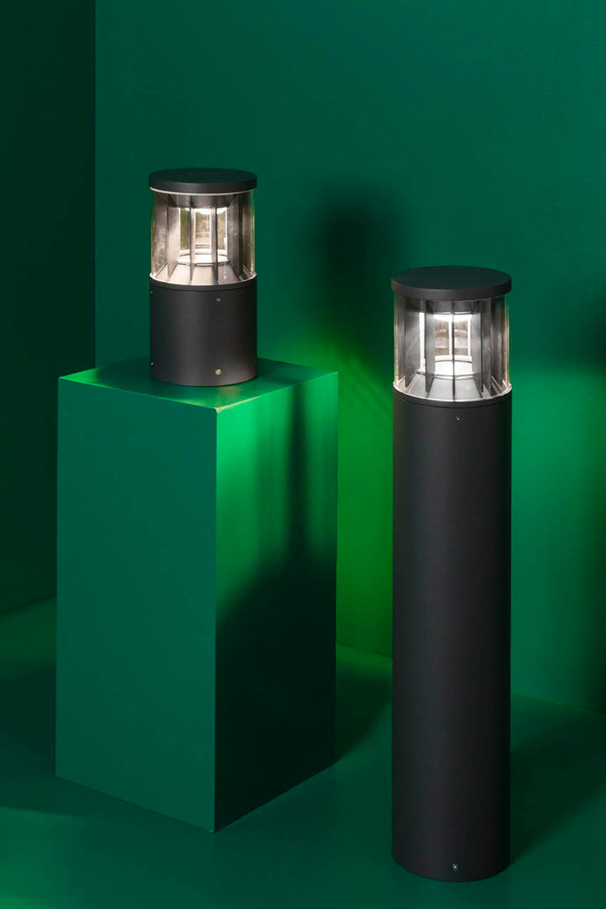 Sobremuro de exterior Faro Screen 25cm LED gris oscuro 2700K IP65 DALI regulable wide 751001D